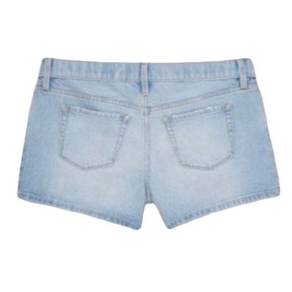 Isabel Maternity Side Panel Midi Maternity Jean Shorts Size 12/31 Under Belly - Picture 2 of 12